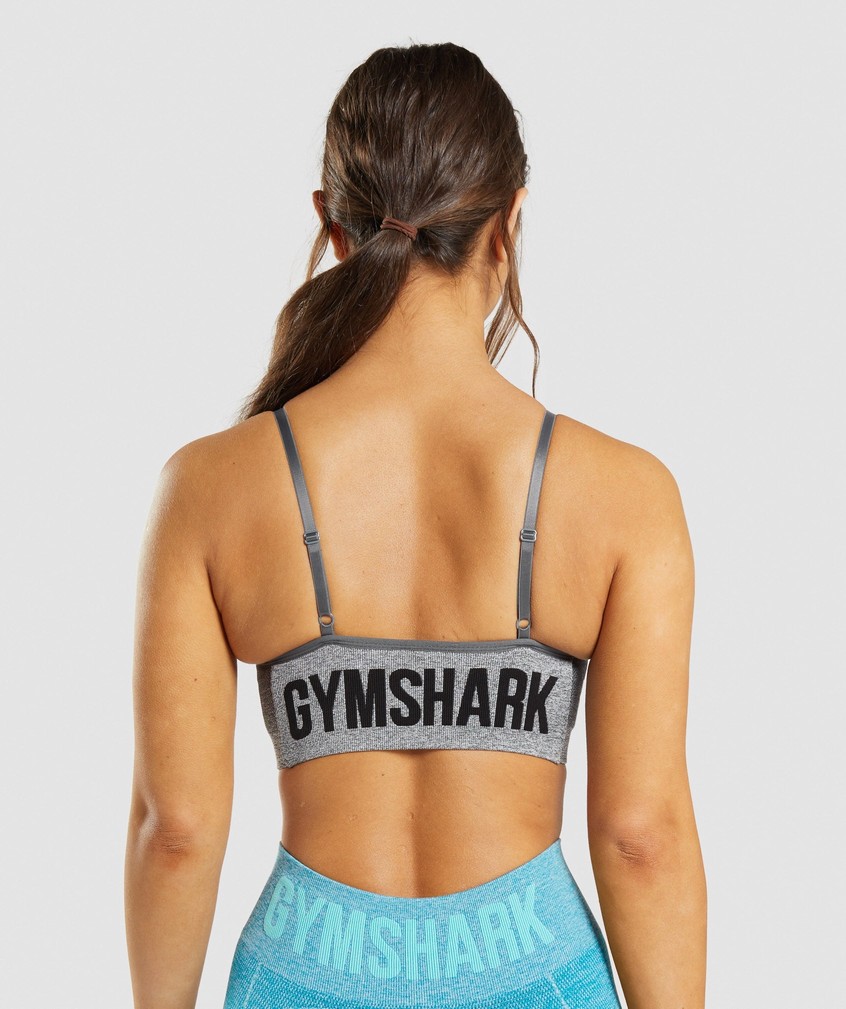 Grey Women's Gymshark Flex Strappy Sports Bra | USA-15873