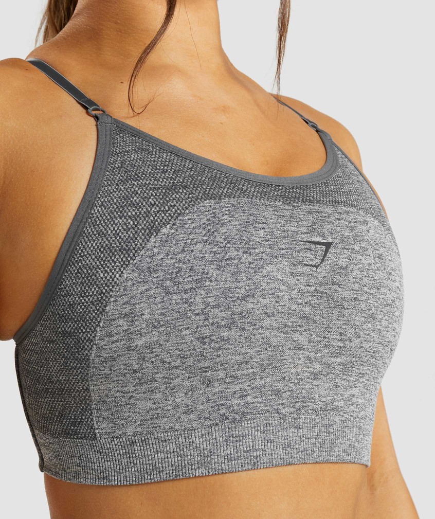 Grey Women's Gymshark Flex Strappy Sports Bra | USA-15873