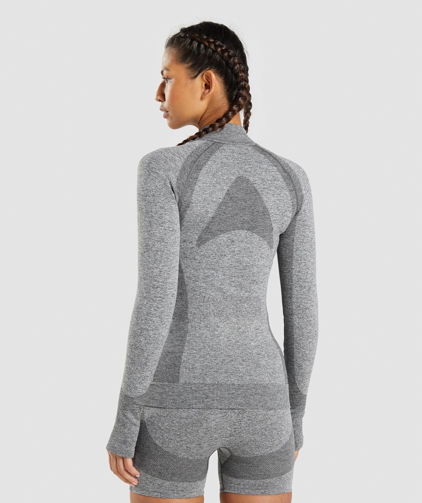 Grey Women's Gymshark Flex Zip Through Jackets | USA-76458