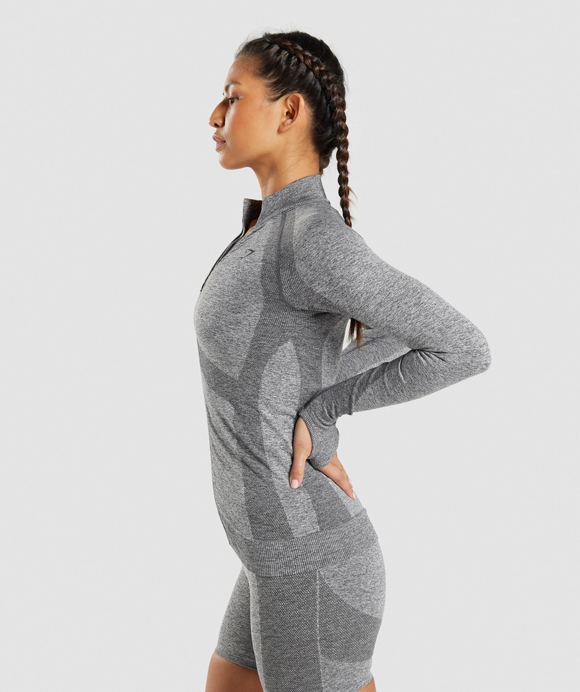 Grey Women's Gymshark Flex Zip Through Jackets | USA-76458