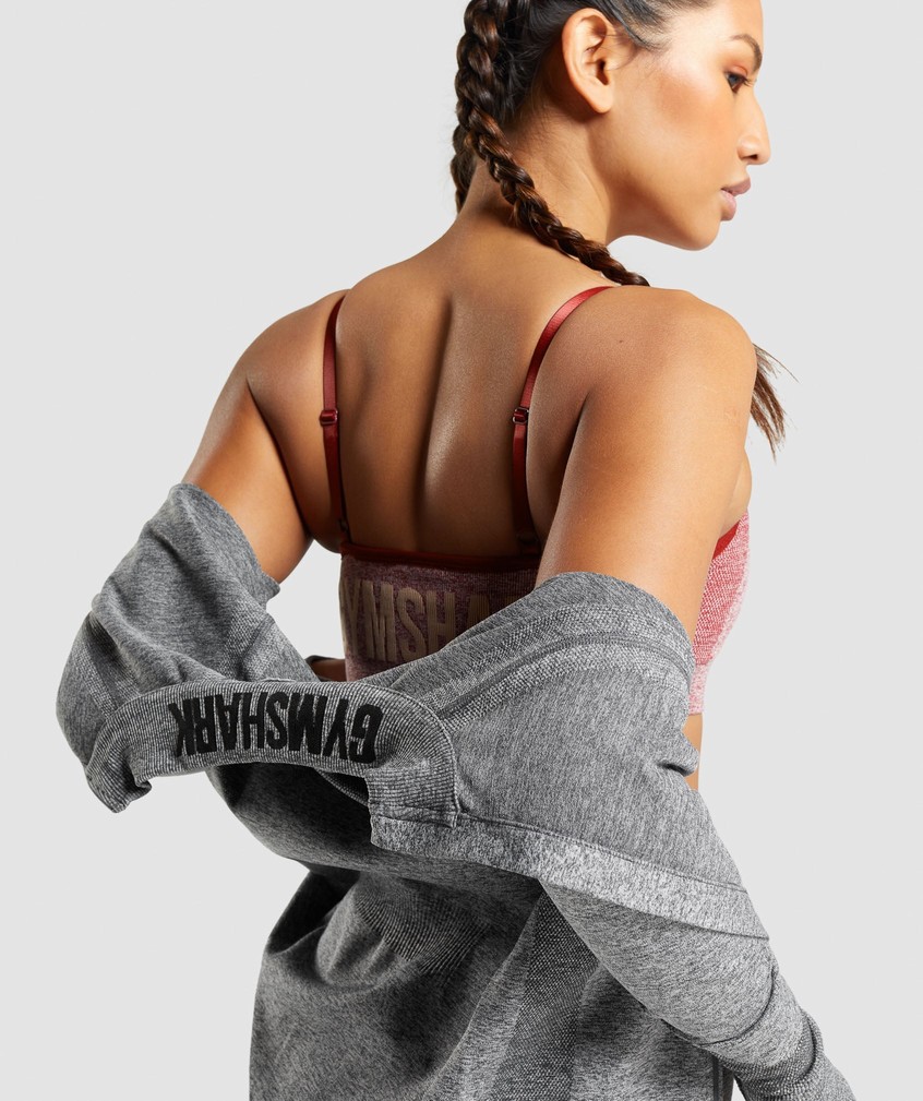 Grey Women's Gymshark Flex Zip Through Jackets | USA-76458