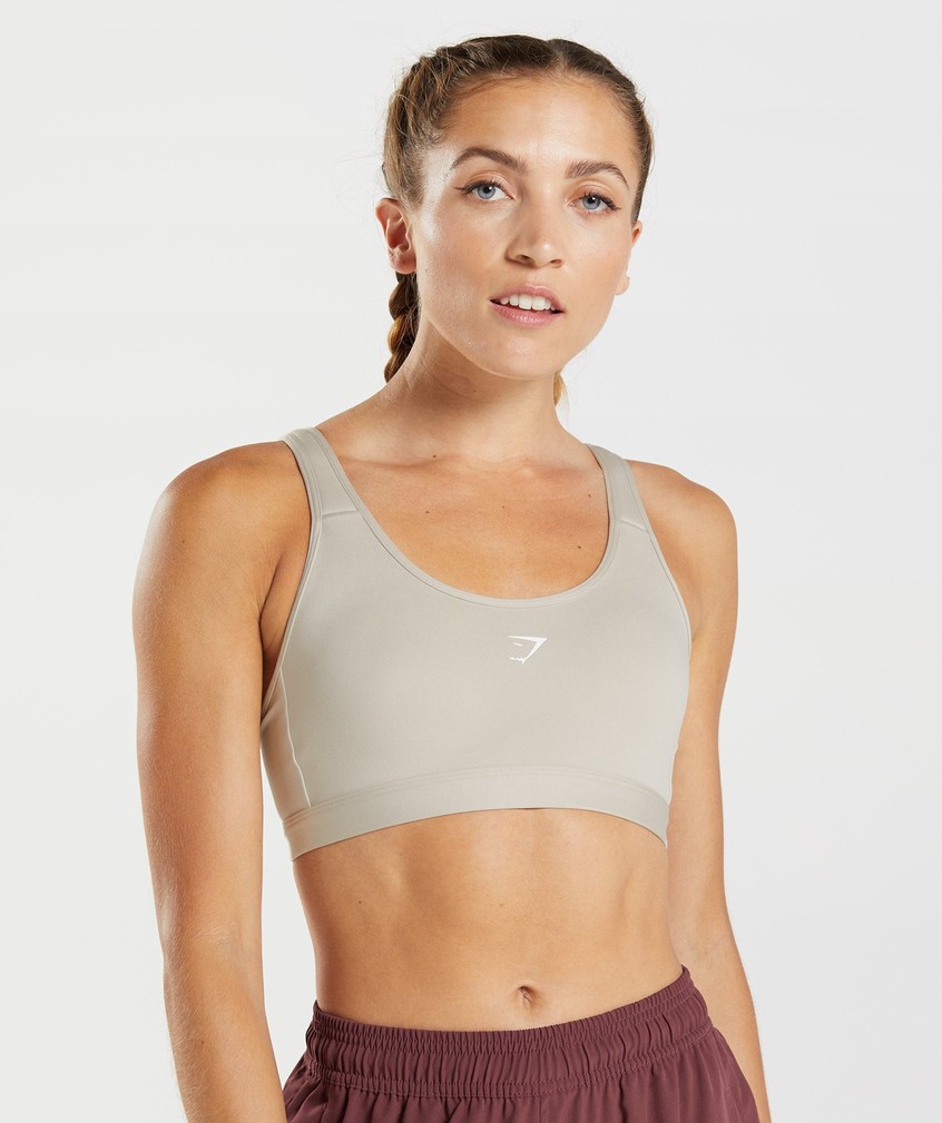 Grey Women\'s Gymshark Fraction Sports Bra | USA-15683