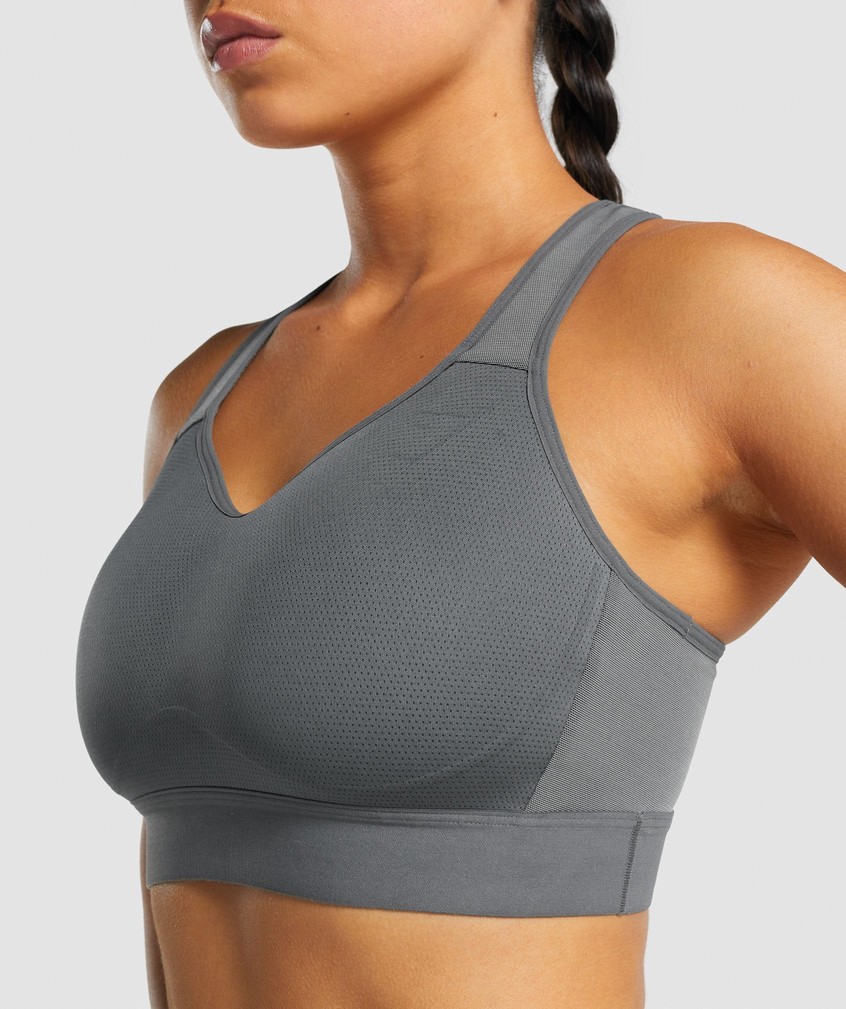 Grey Women's Gymshark Lightweight High Support Sports Bra | USA-06147