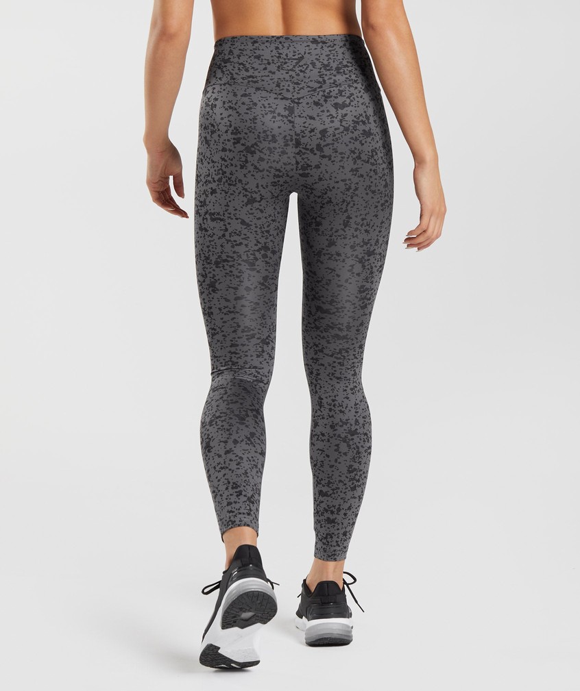 Grey Women's Gymshark Mineral Print Leggings | USA-98465