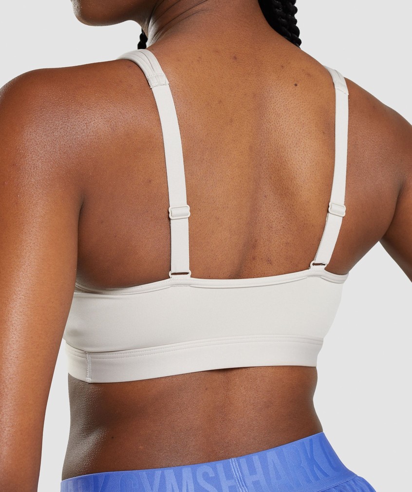 Grey Women's Gymshark Scoop Neck Sports Bra | USA-49528