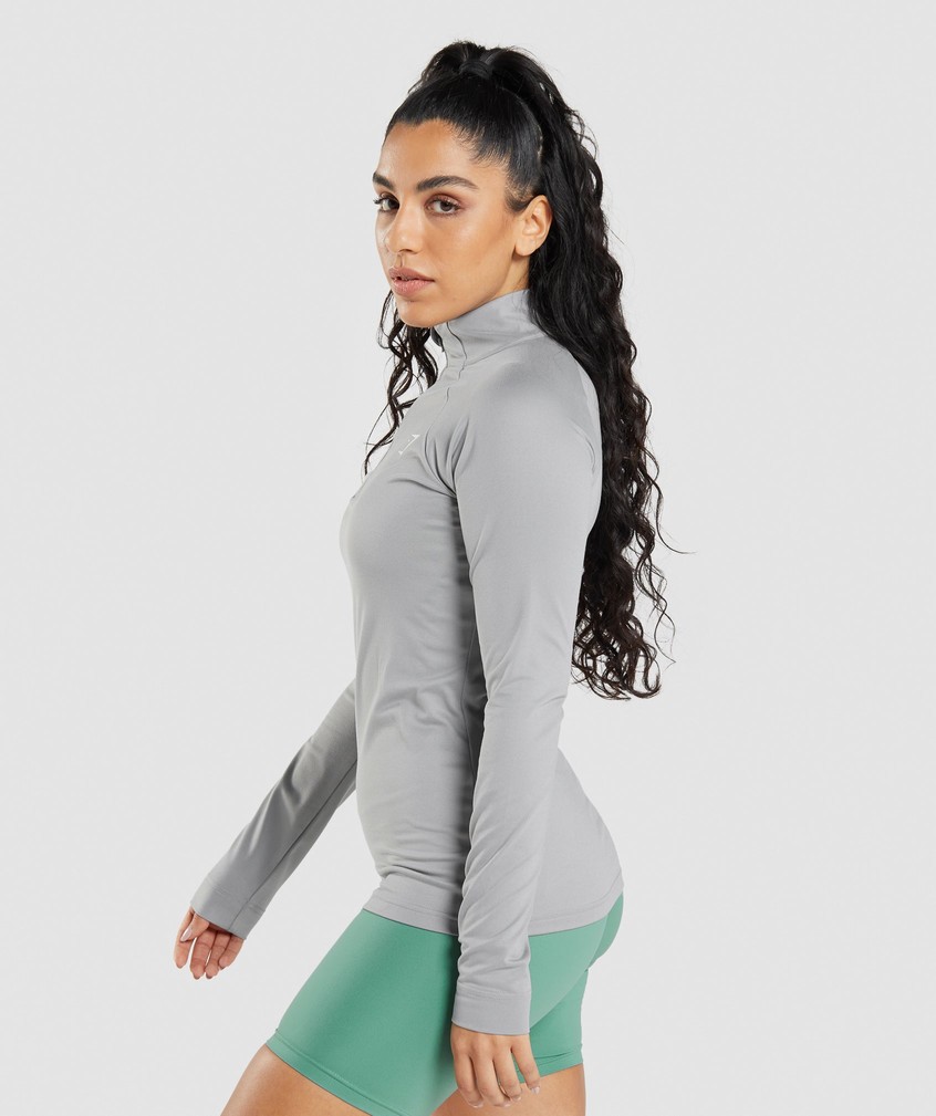 Grey Women's Gymshark Training 1/4 Zip Pullover | USA-74592