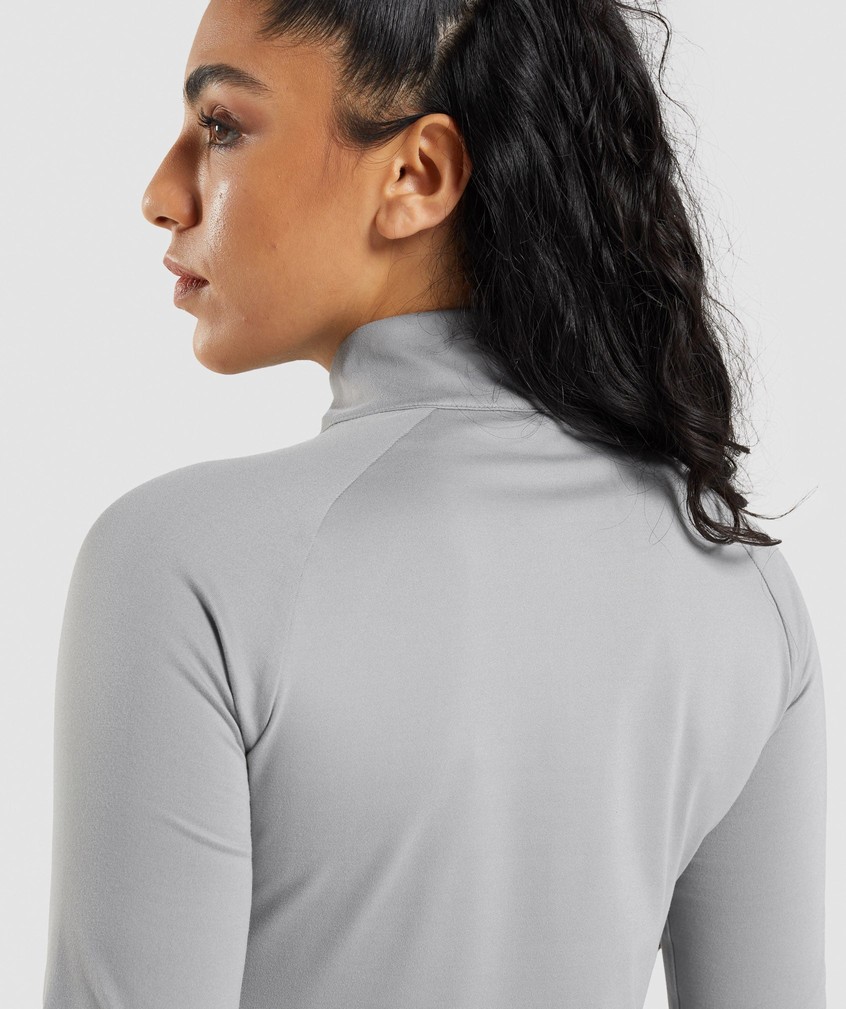 Grey Women's Gymshark Training 1/4 Zip Pullover | USA-74592