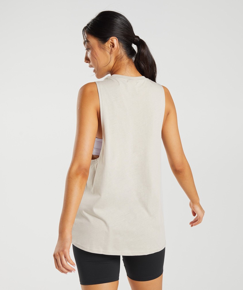 Grey Women's Gymshark Training Drop Arm Tank | USA-45621