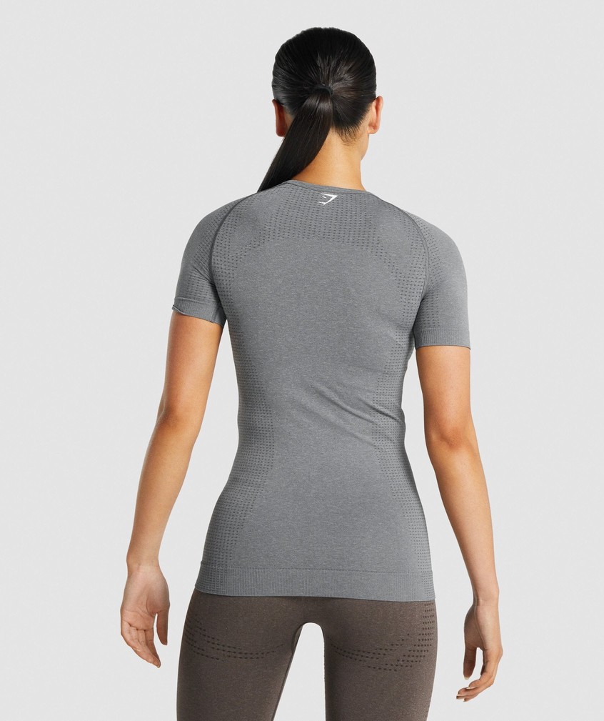 Grey Women's Gymshark Vital Seamless 2.0 T-Shirts | USA-15024