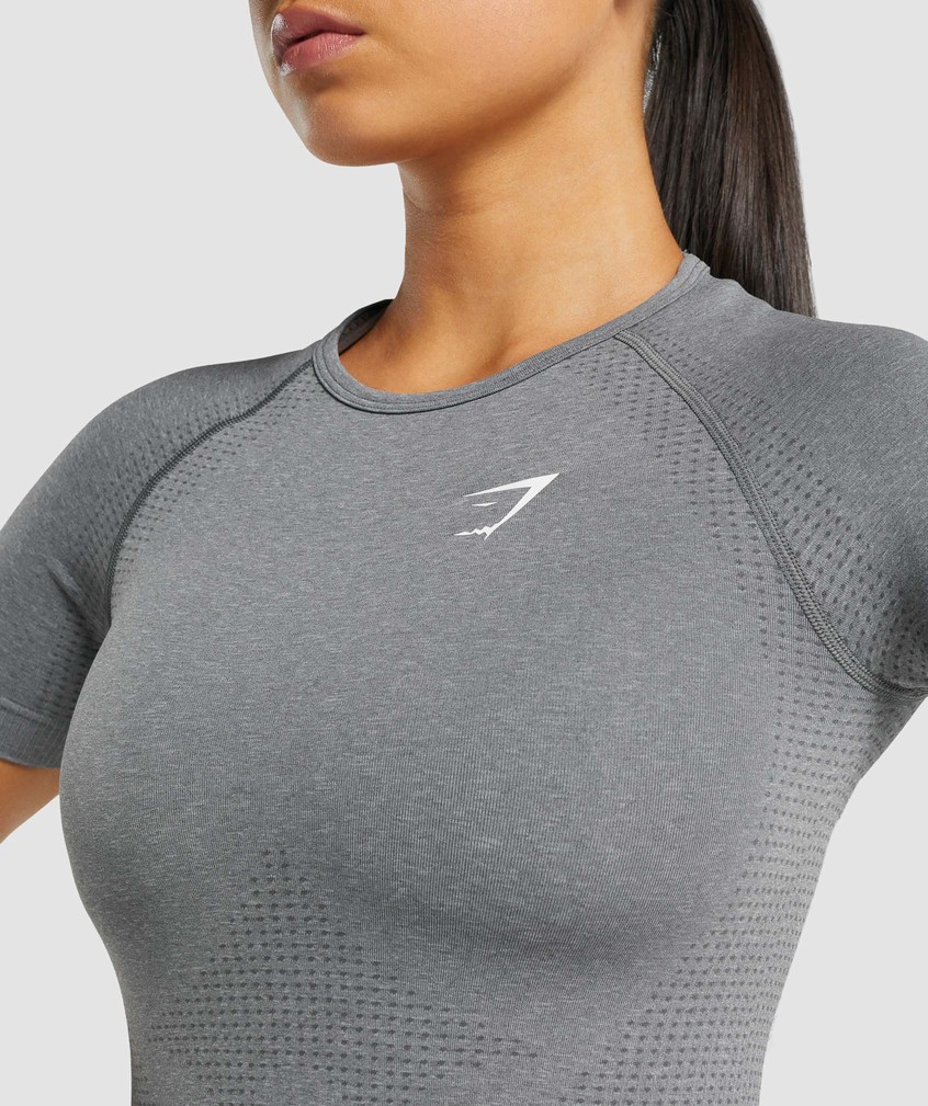 Grey Women's Gymshark Vital Seamless 2.0 T-Shirts | USA-15024