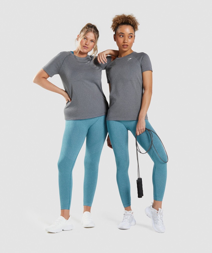 Grey Women's Gymshark Vital Seamless 2.0 Light T-Shirts | USA-95342