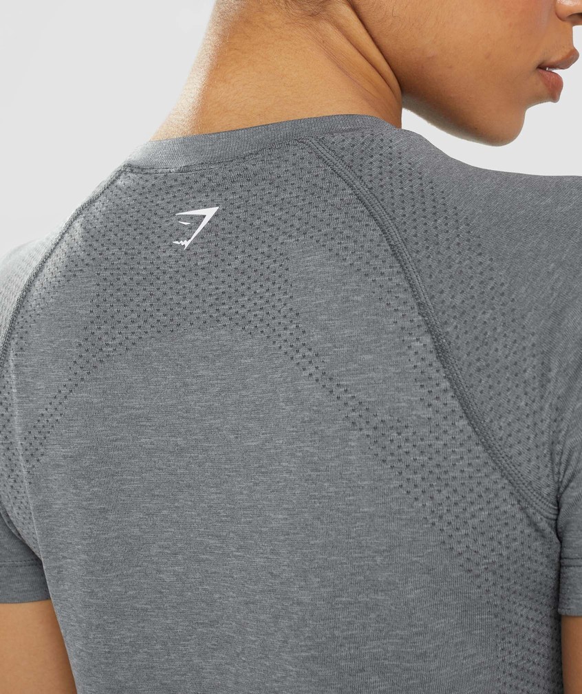 Grey Women's Gymshark Vital Seamless 2.0 Light T-Shirts | USA-95342