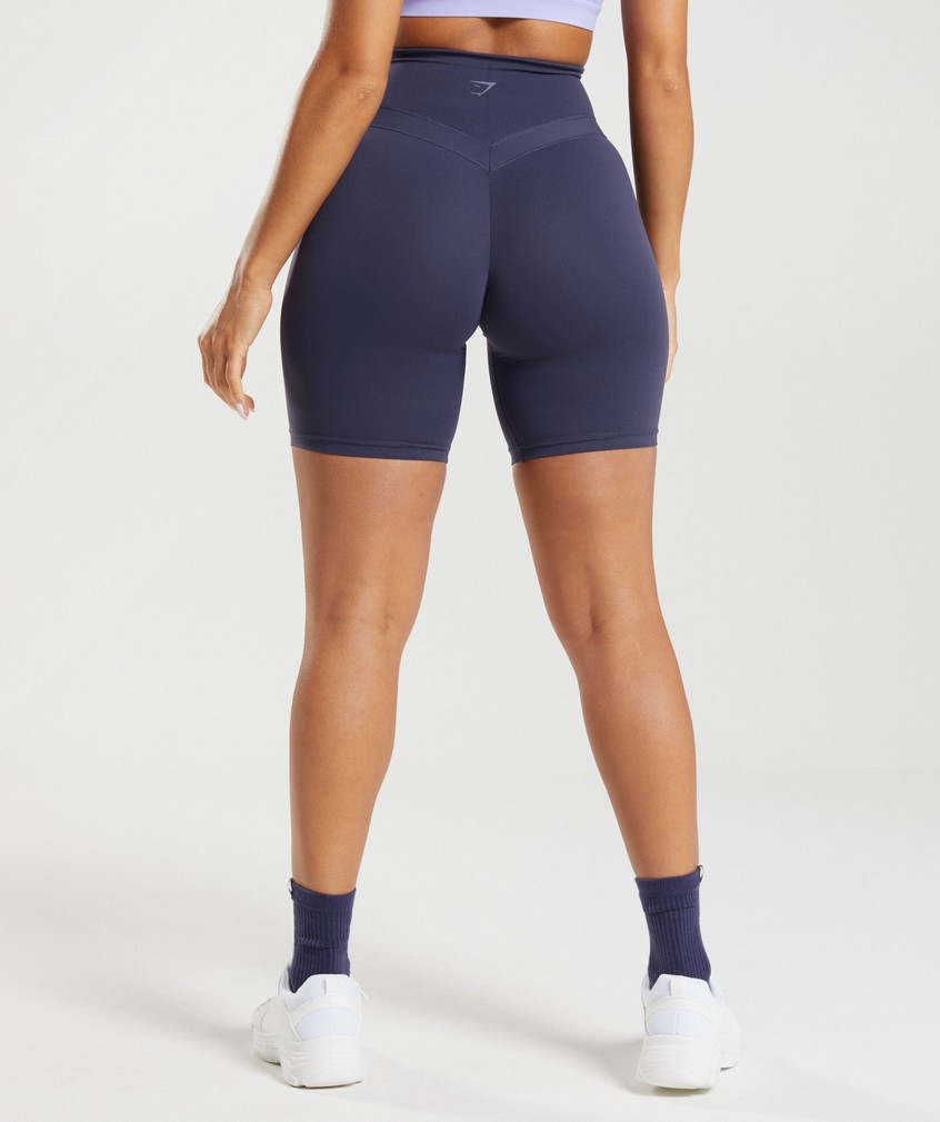 Indigo Navy Women's Gymshark Whitney Cycling Shorts | USA-58036