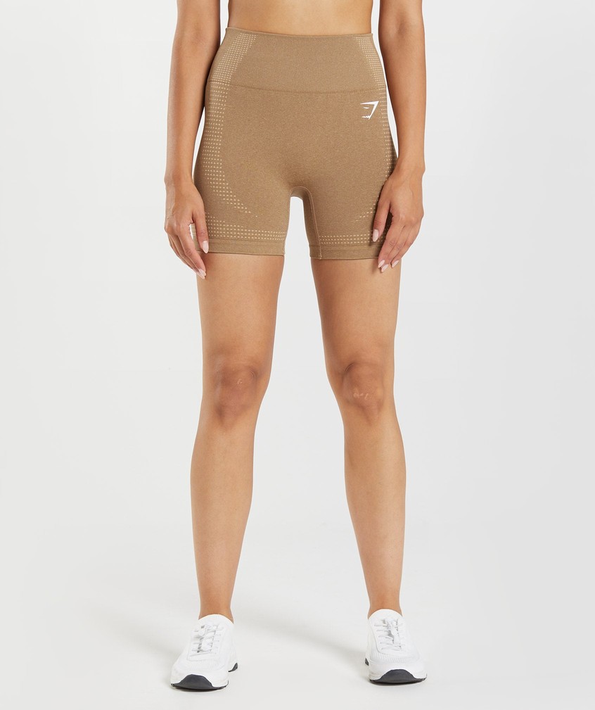 Khaki Women's Gymshark Vital Seamless 2.0 Shorts | USA-31648