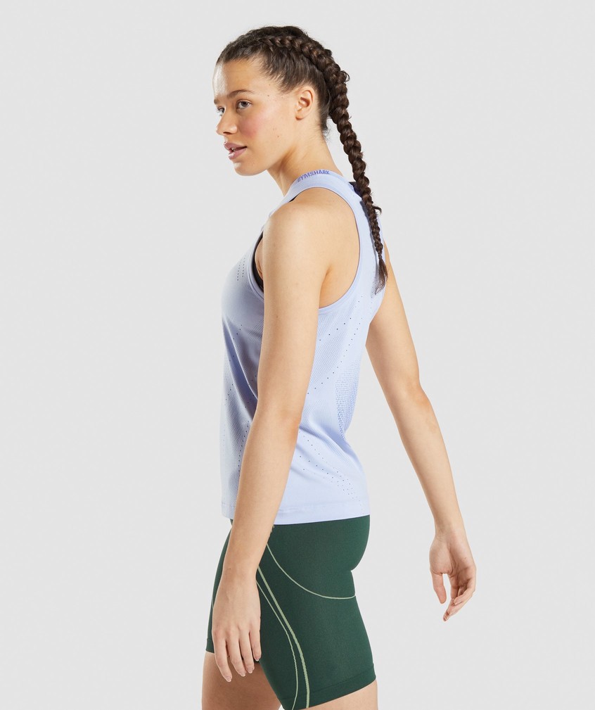 Lavender Blue Women's Gymshark Apex Seamless Tank | USA-74509