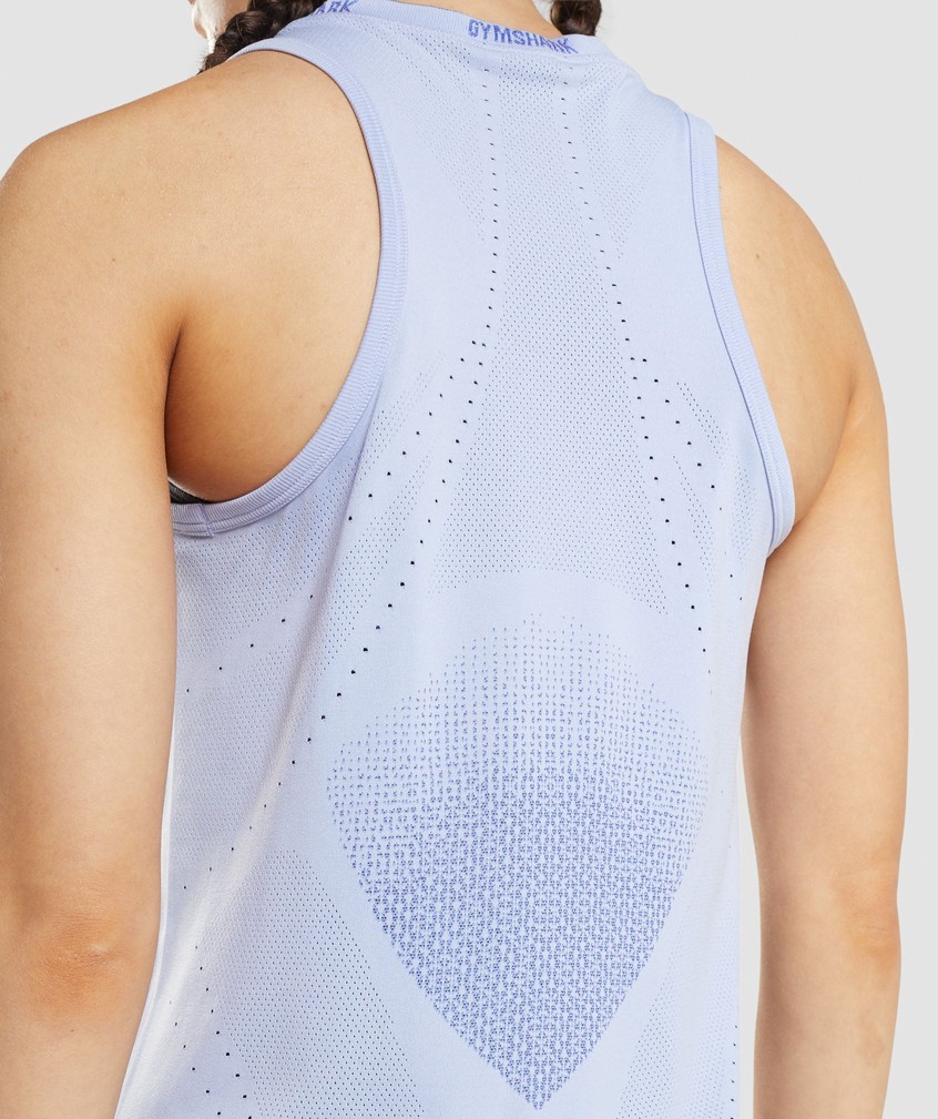 Lavender Blue Women's Gymshark Apex Seamless Tank | USA-74509