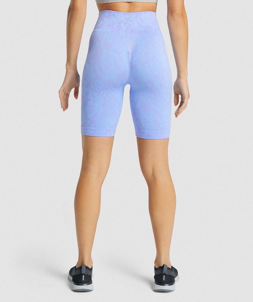 Light Blue Women's Gymshark Adapt Animal Seamless Cycling Shorts | USA-50684