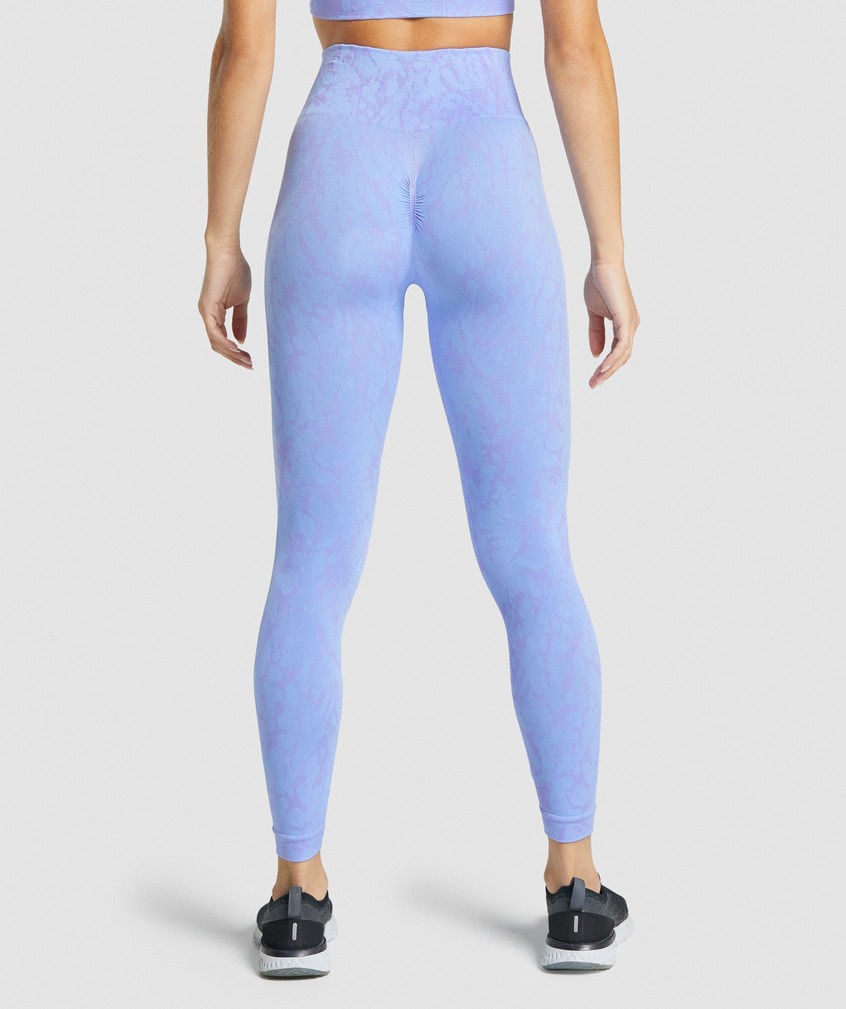 Light Blue Women's Gymshark Adapt Animal Seamless Leggings | USA-91346