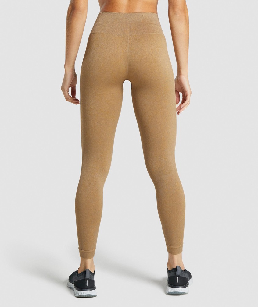 Light Brown Women's Gymshark Adapt Fleck Seamless Leggings | USA-95126