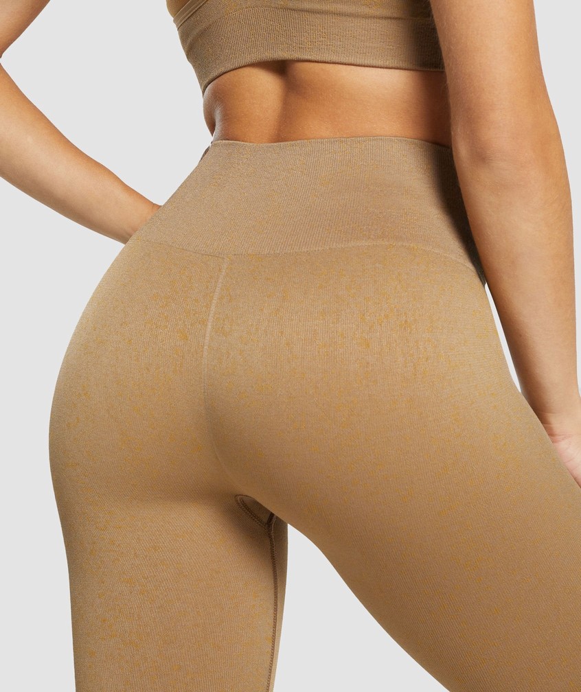 Light Brown Women's Gymshark Adapt Fleck Seamless Leggings | USA-95126