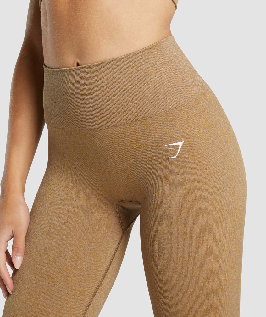 Light Brown Women's Gymshark Adapt Fleck Seamless Leggings | USA-95126