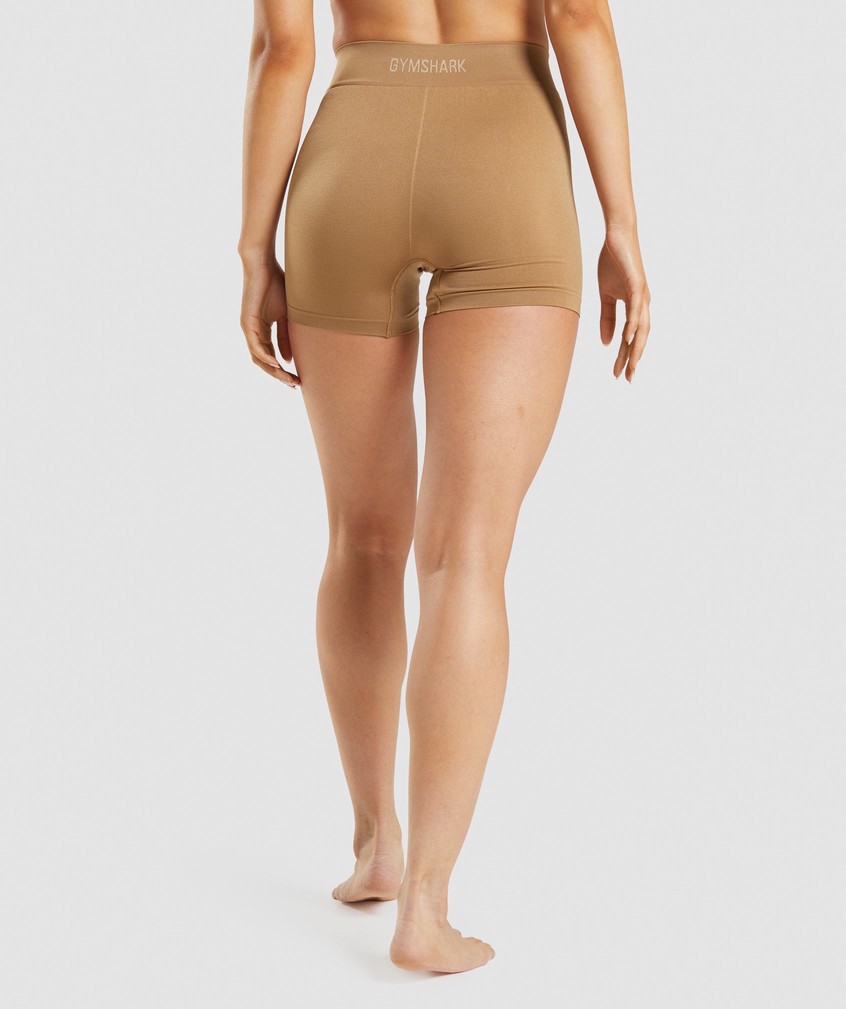 Light Brown Women's Gymshark Seamless Boxers Bikini Bottoms | USA-20369