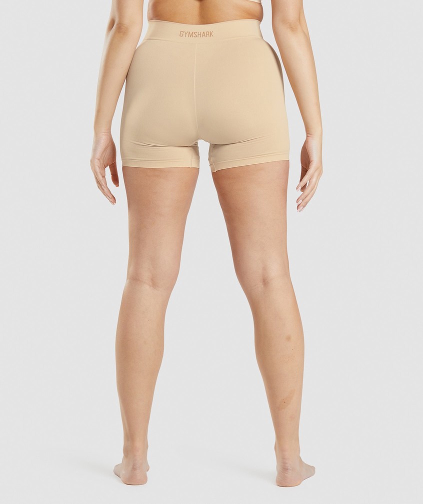 Light Brown Women's Gymshark Seamless Boxers Bikini Bottoms | USA-51348