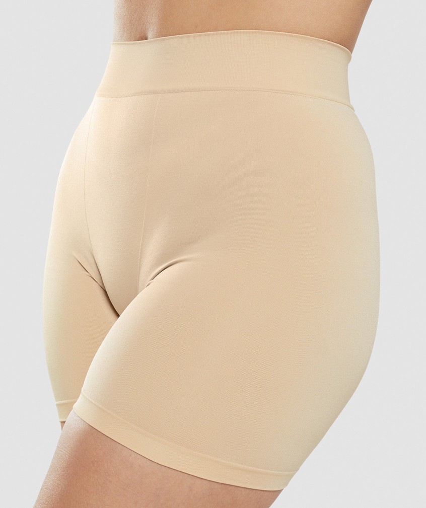 Light Brown Women's Gymshark Seamless Boxers Bikini Bottoms | USA-51348