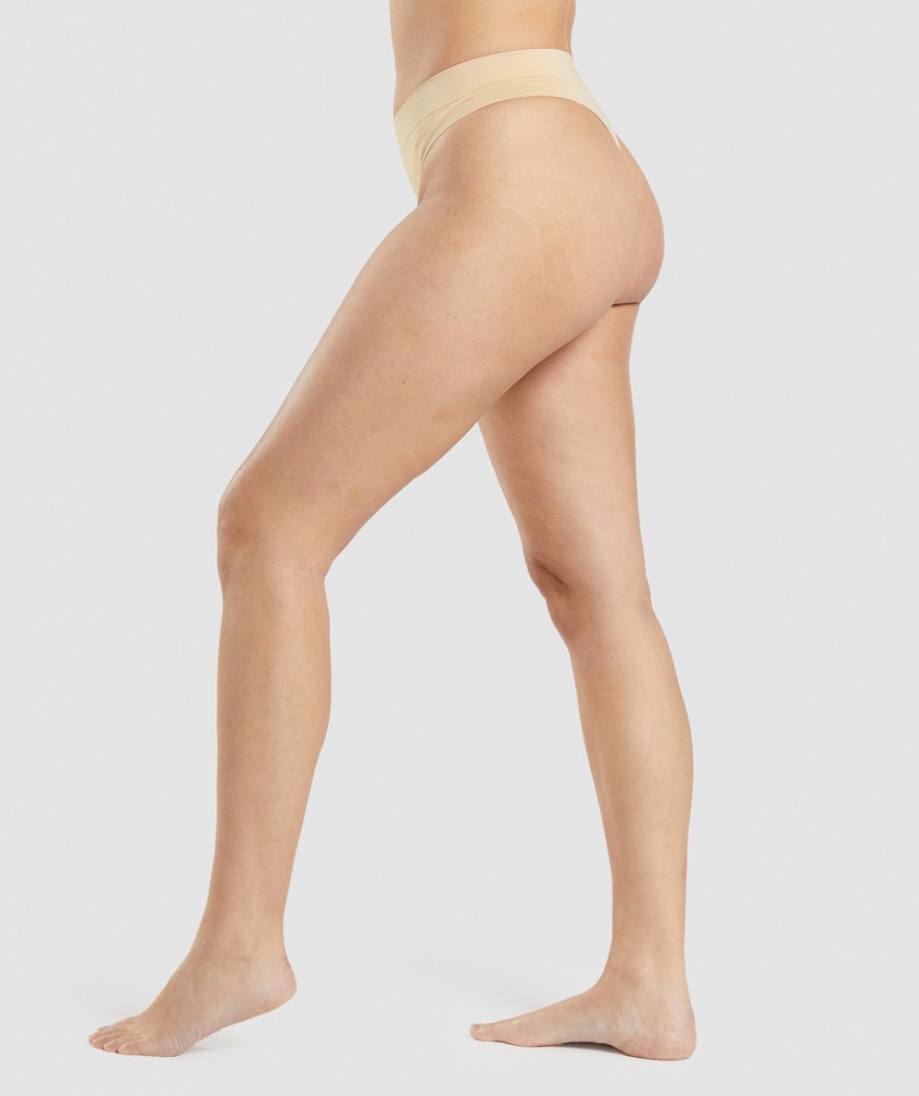 Light Brown Women's Gymshark Seamless High Rise Thong | USA-79860