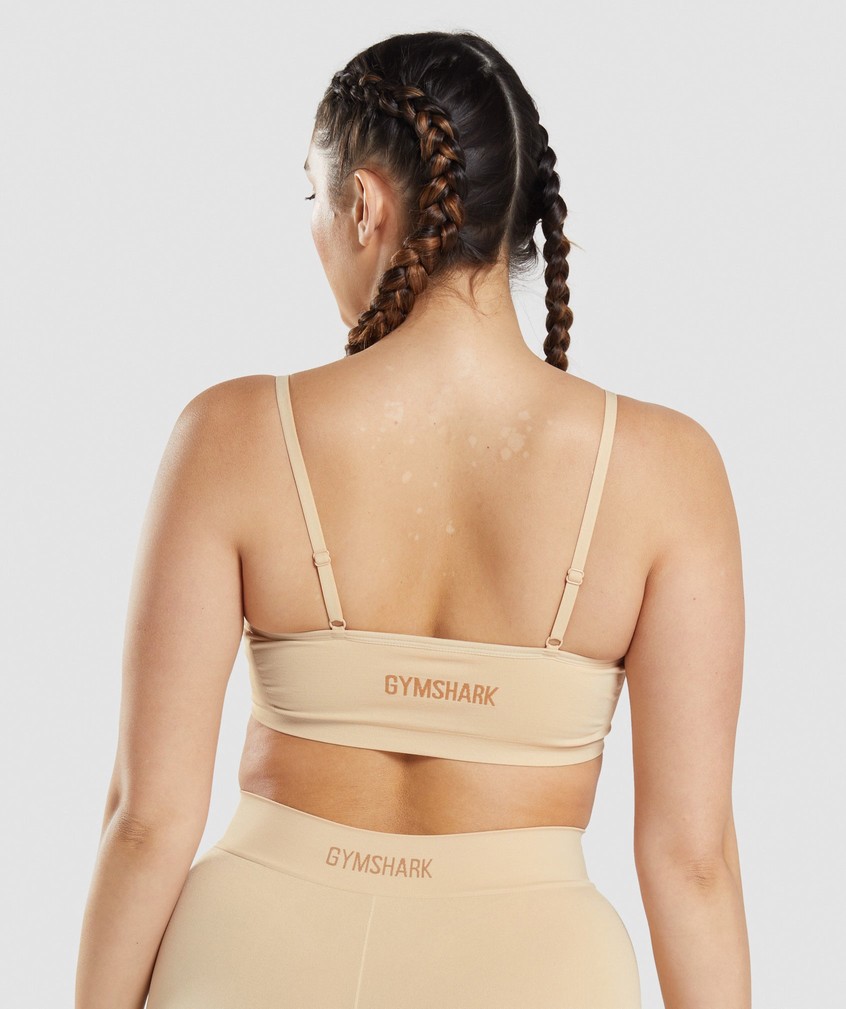 Light Brown Women's Gymshark Seamless Low Neck Bralette | USA-67183