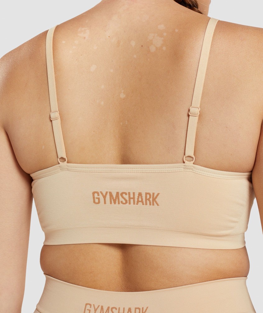 Light Brown Women's Gymshark Seamless Low Neck Bralette | USA-67183