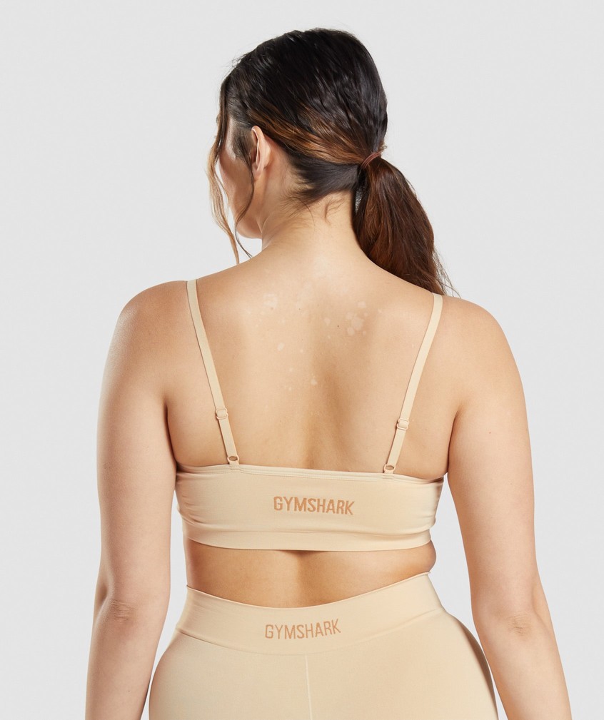 Light Brown Women's Gymshark Seamless Scoop Neck Bralette | USA-03821