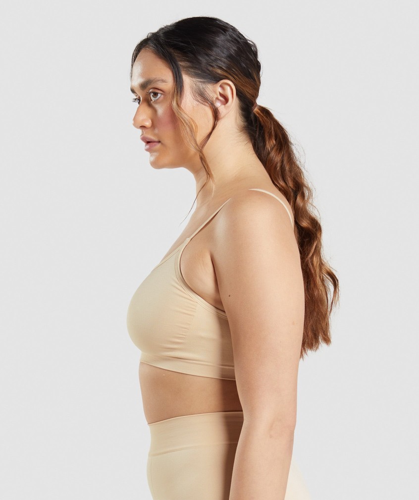 Light Brown Women's Gymshark Seamless Scoop Neck Bralette | USA-03821