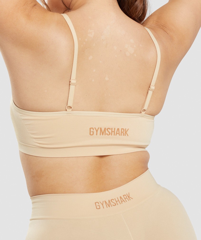 Light Brown Women's Gymshark Seamless Scoop Neck Bralette | USA-03821