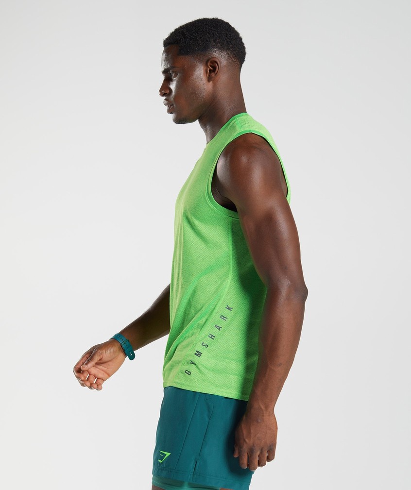 Light Green / Black Men's Gymshark Sport Tank | USA-31295