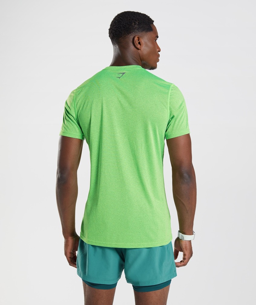 Light Green / Black Men's Gymshark Sport T-Shirts | USA-71304