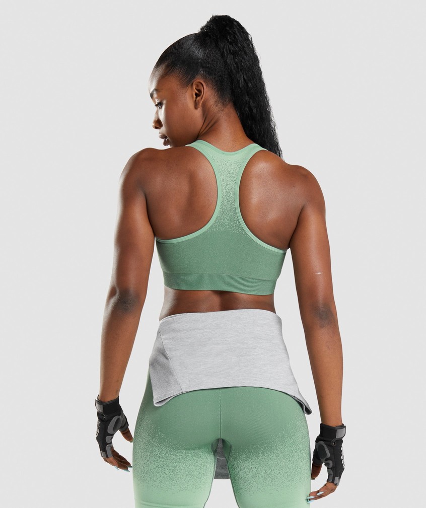 Light Green Women's Gymshark Adapt Ombre Seamless Sports Bra | USA-30249