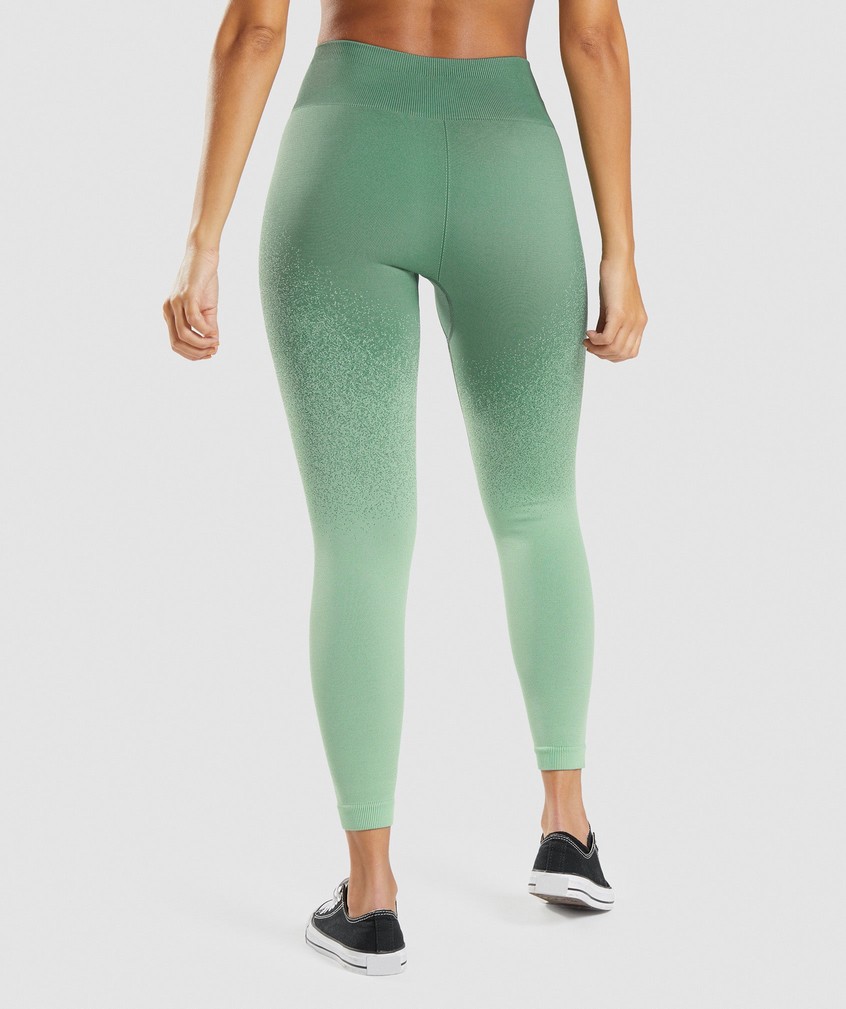 Light Green Women's Gymshark Adapt Ombre Seamless Leggings | USA-50438