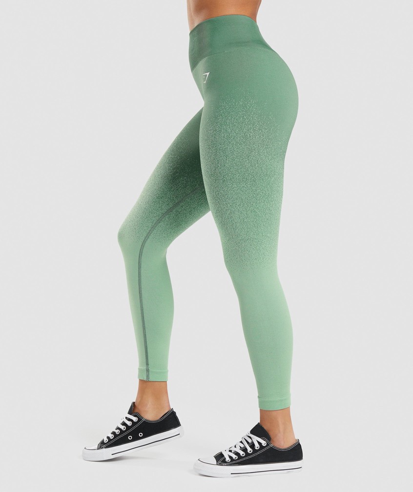 Light Green Women's Gymshark Adapt Ombre Seamless Leggings | USA-50438