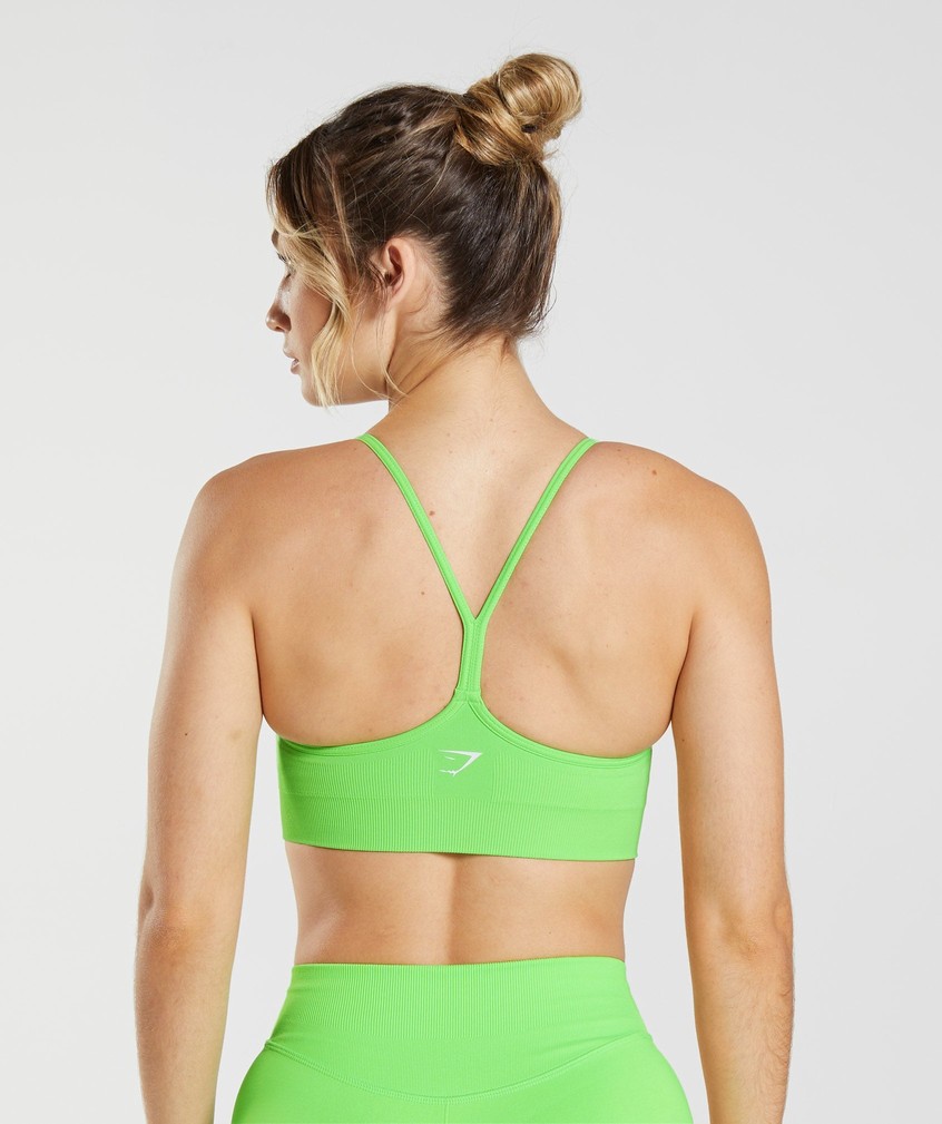 Light Green Women's Gymshark Sweat Seamless Sports Bra | USA-21493