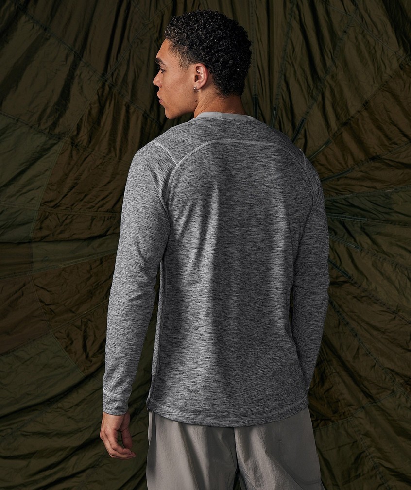 Light Grey / Deep Grey Men's Gymshark Retake Long Sleeve T-Shirts | USA-36782