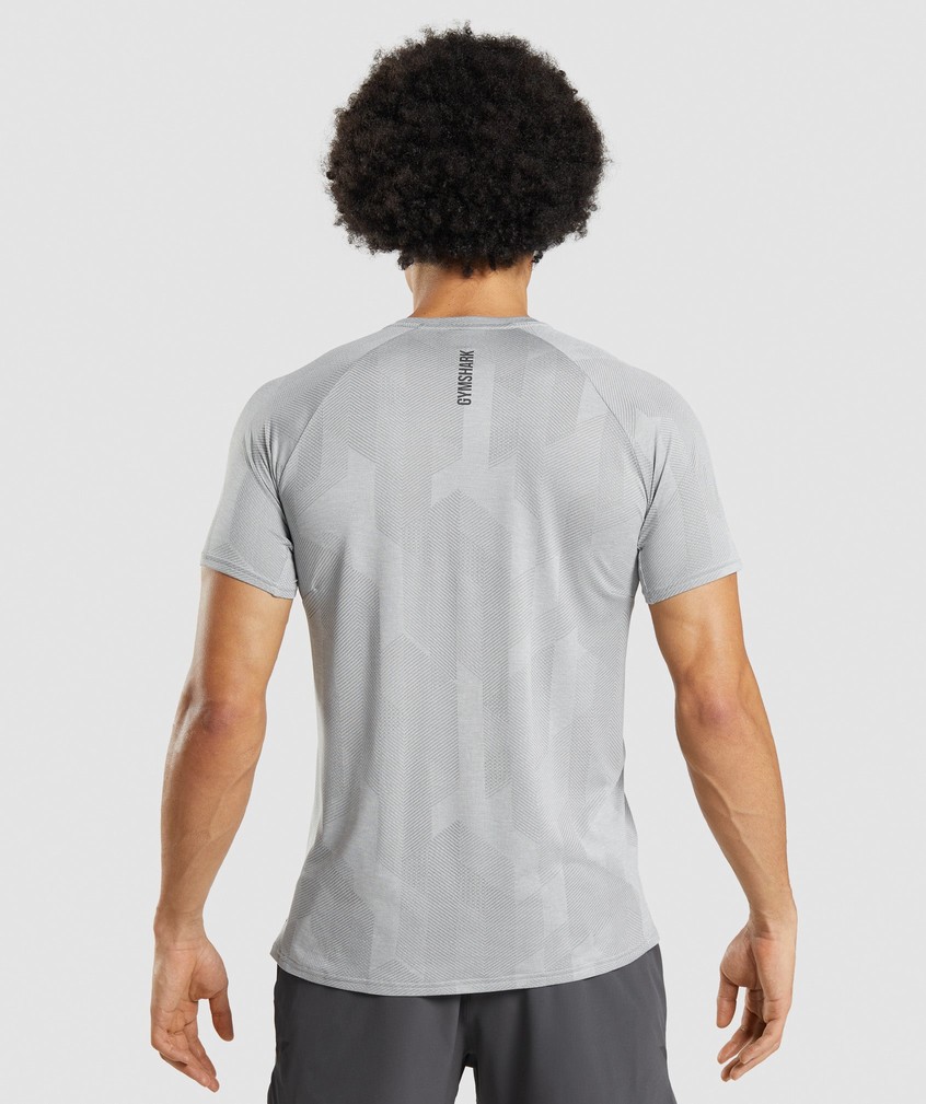 Light Grey Men's Gymshark Apex T-Shirts | USA-35902