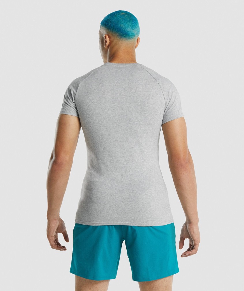 Light Grey Men's Gymshark Apollo T-Shirts | USA-76934