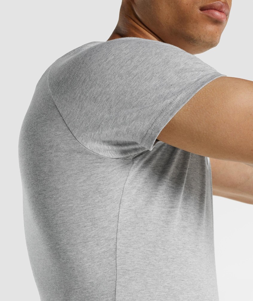 Light Grey Men's Gymshark Apollo T-Shirts | USA-76934