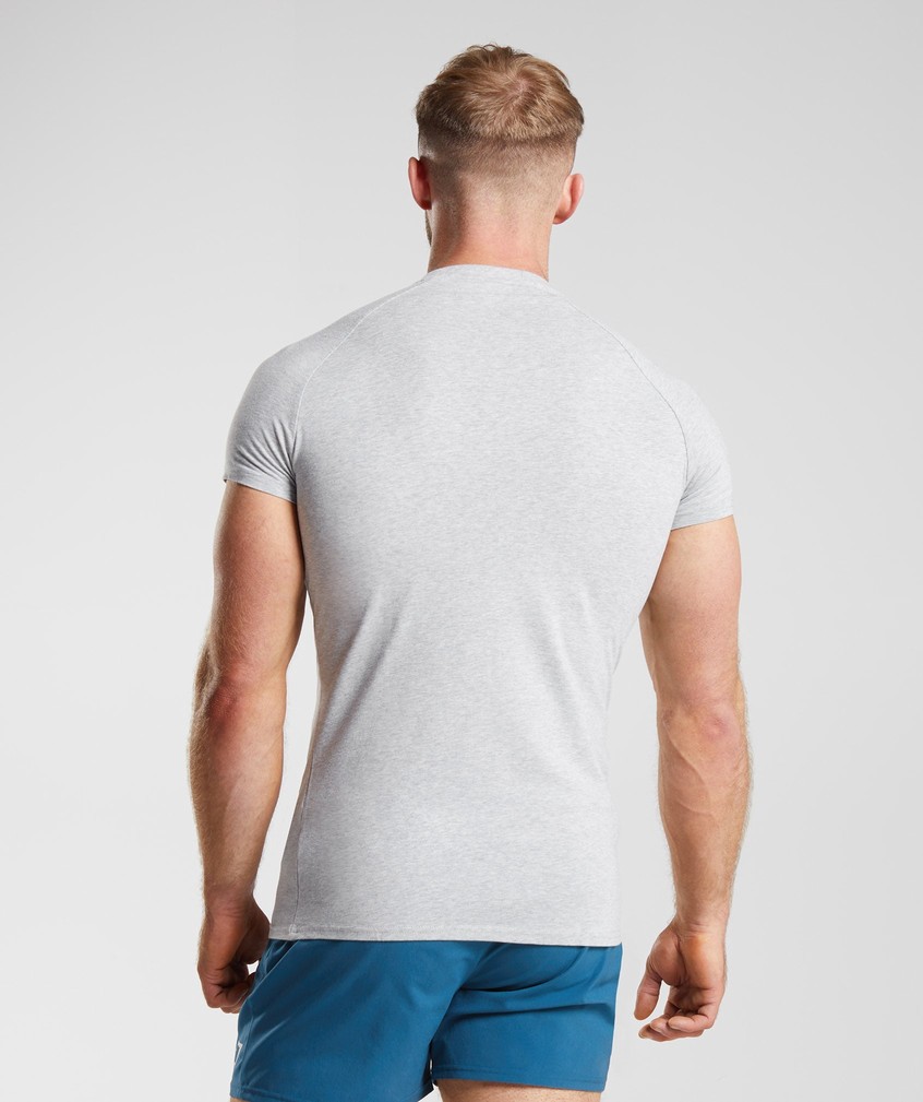 Light Grey Men's Gymshark Apollo T-Shirts | USA-82156