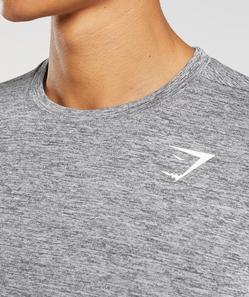 Light Grey Men's Gymshark Arrival Long Sleeve T-Shirts | USA-02657