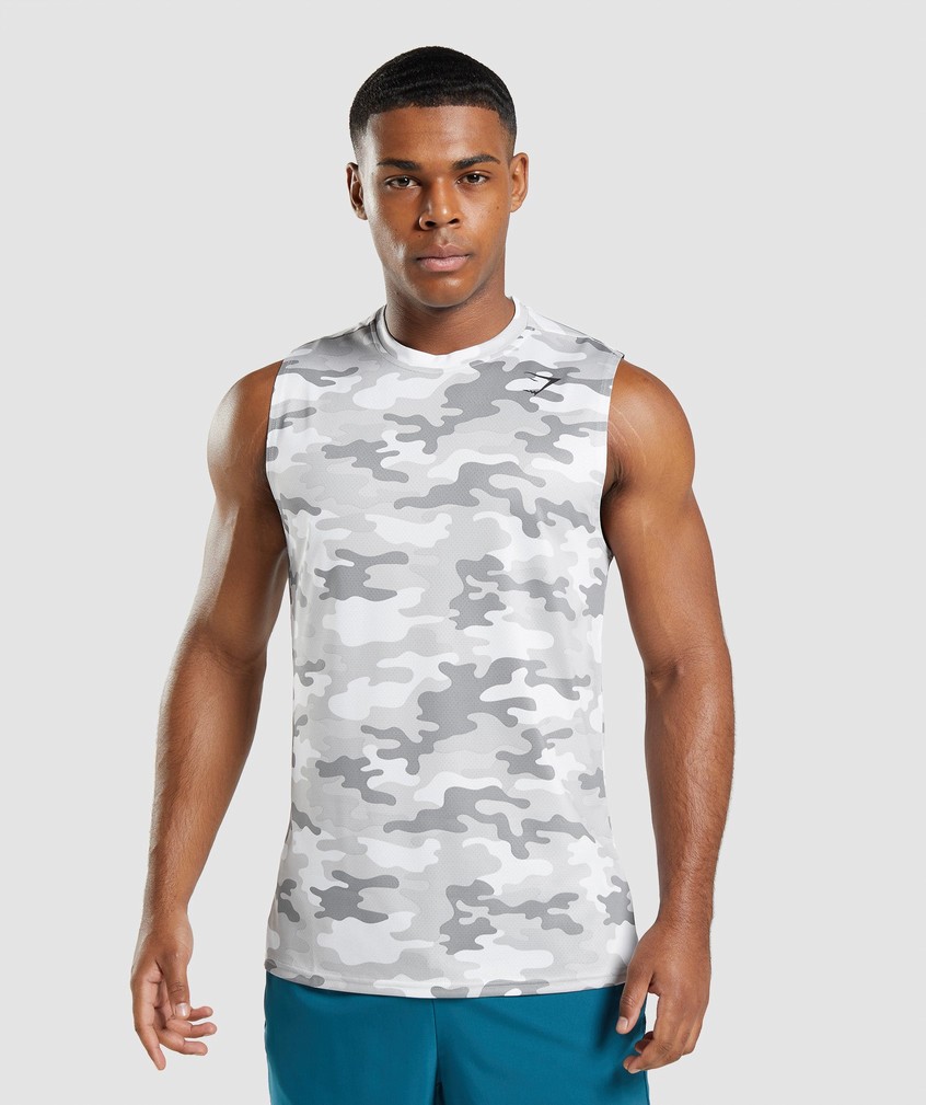 Light Grey Men\'s Gymshark Arrival Sleeveless Tank | USA-05638