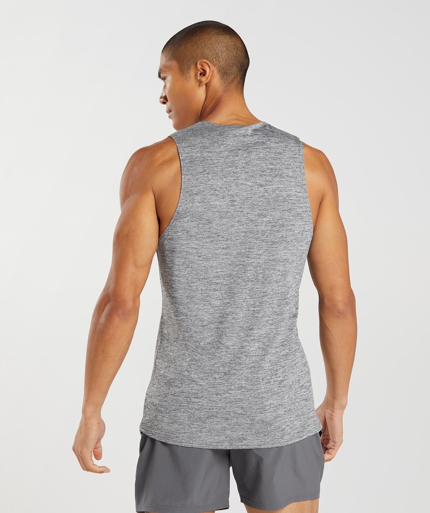 Light Grey Men's Gymshark Arrival Slim Marl Tank | USA-39508