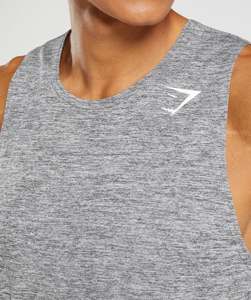 Light Grey Men's Gymshark Arrival Slim Marl Tank | USA-39508