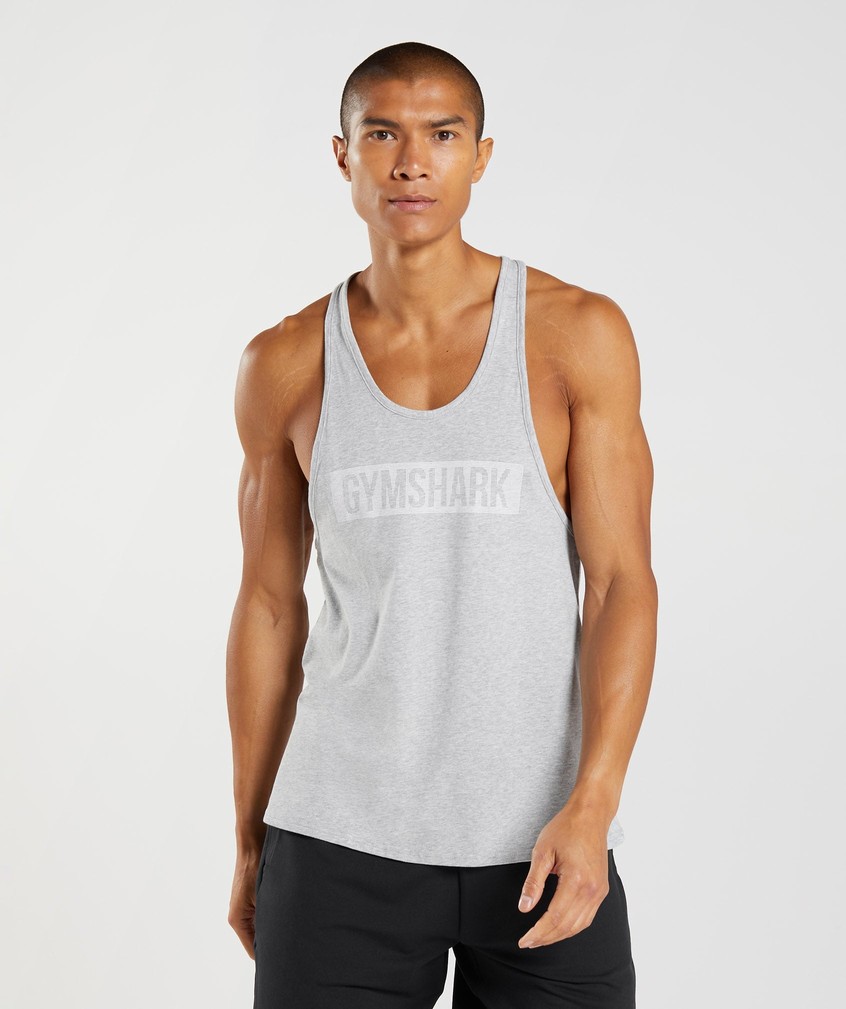 Light Grey Men\'s Gymshark Block Stringer | USA-95487